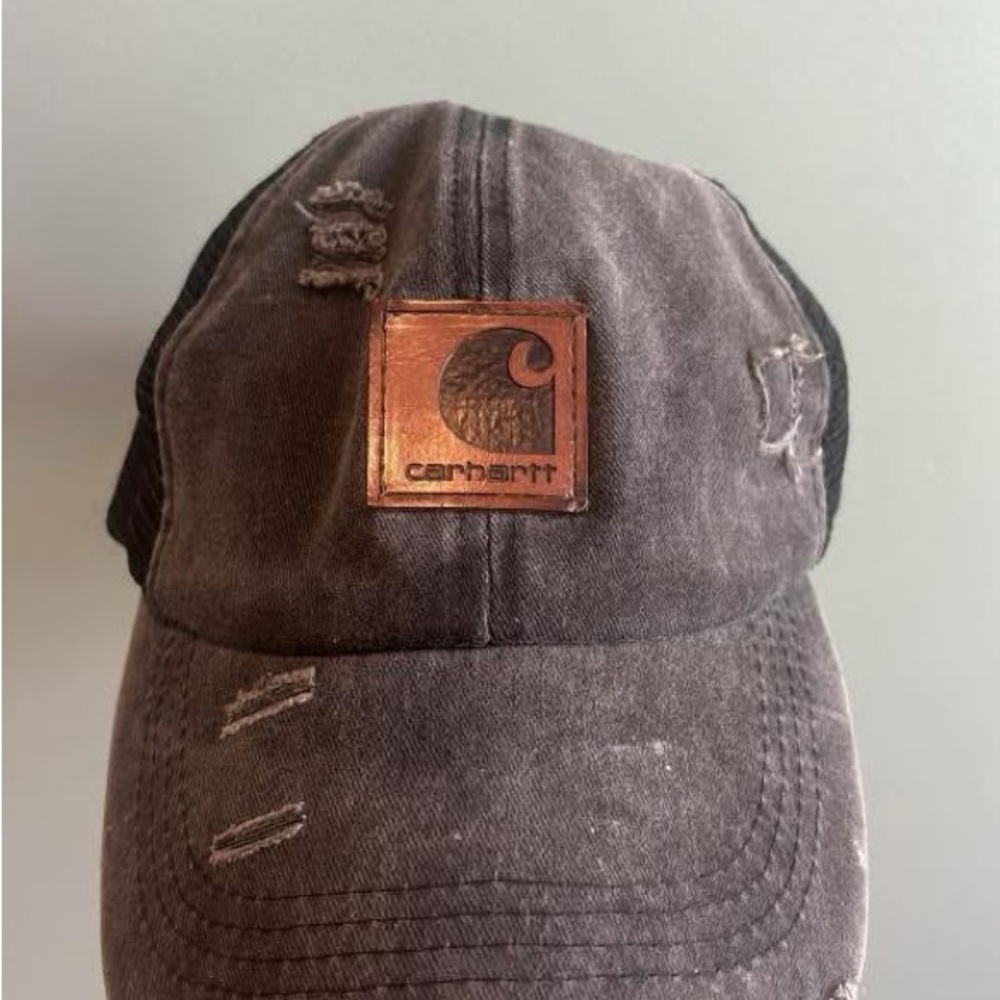 Carhartt Faded Black Cap with Logo Patch